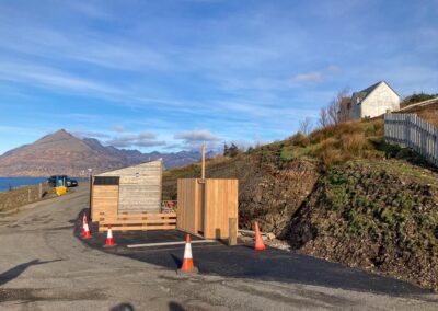 Elgol toilets during construction