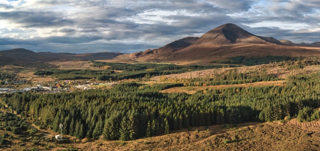 Broadford Community Woodland aerial